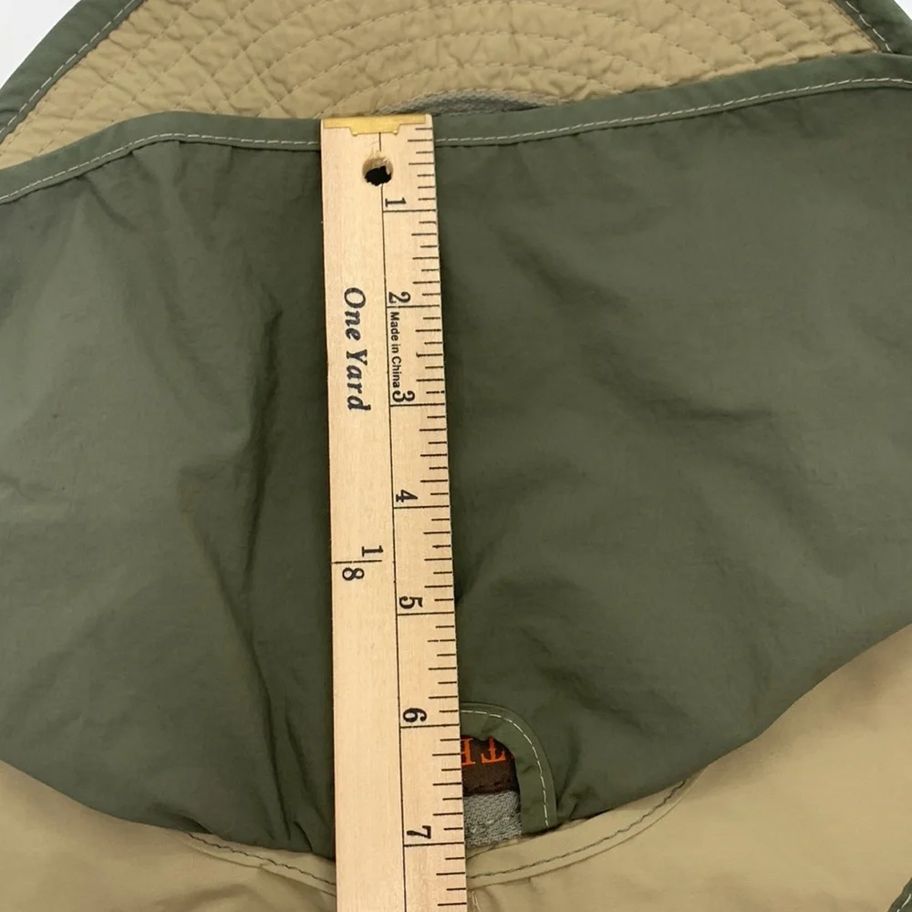 Stetson Boonie Hat Green Medium Vented Adjustable Toggle Neck Flap Outdoor Hike